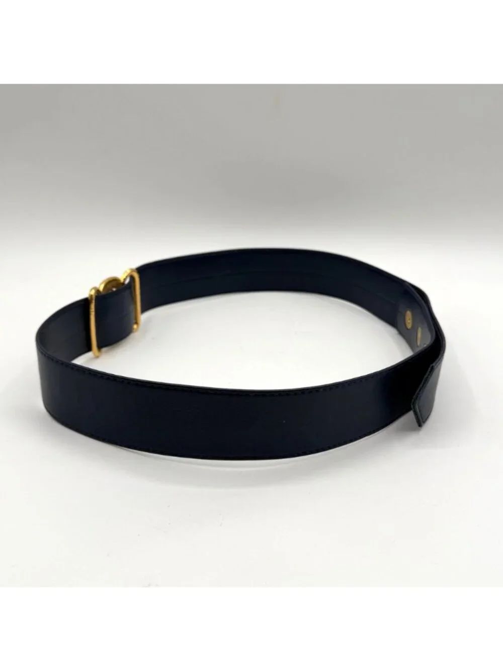 Vintage Cruise London Paris Rome Navy Blue Snap Belt Anchor Buckle Size 12